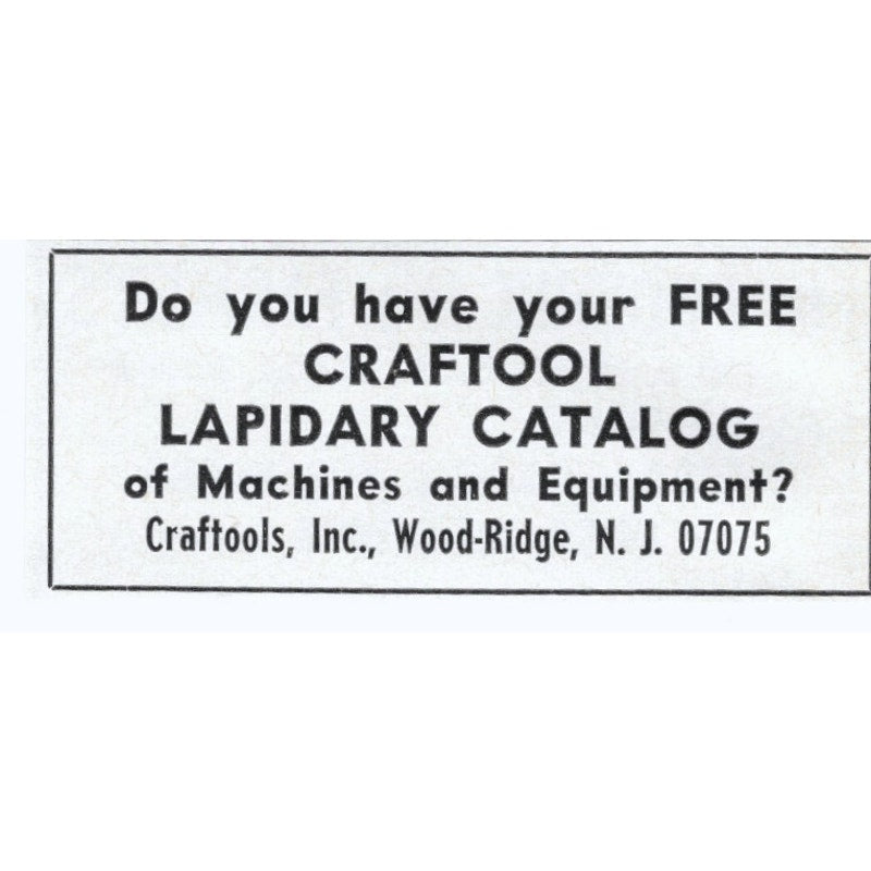 Craftool Lapidary Catalog Wood-Ridge New Jersey 1964 Magazine Ad AK6-S4