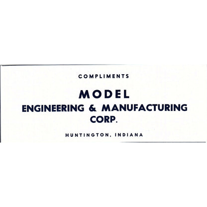 Model Engineering & Manufacturing Corp Huntington Indiana 1964 Ad AG1-9