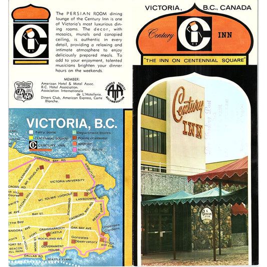 Century Inn Centennial Square Victoria BC Canada 1960s Travel Brochure TH2-TB4