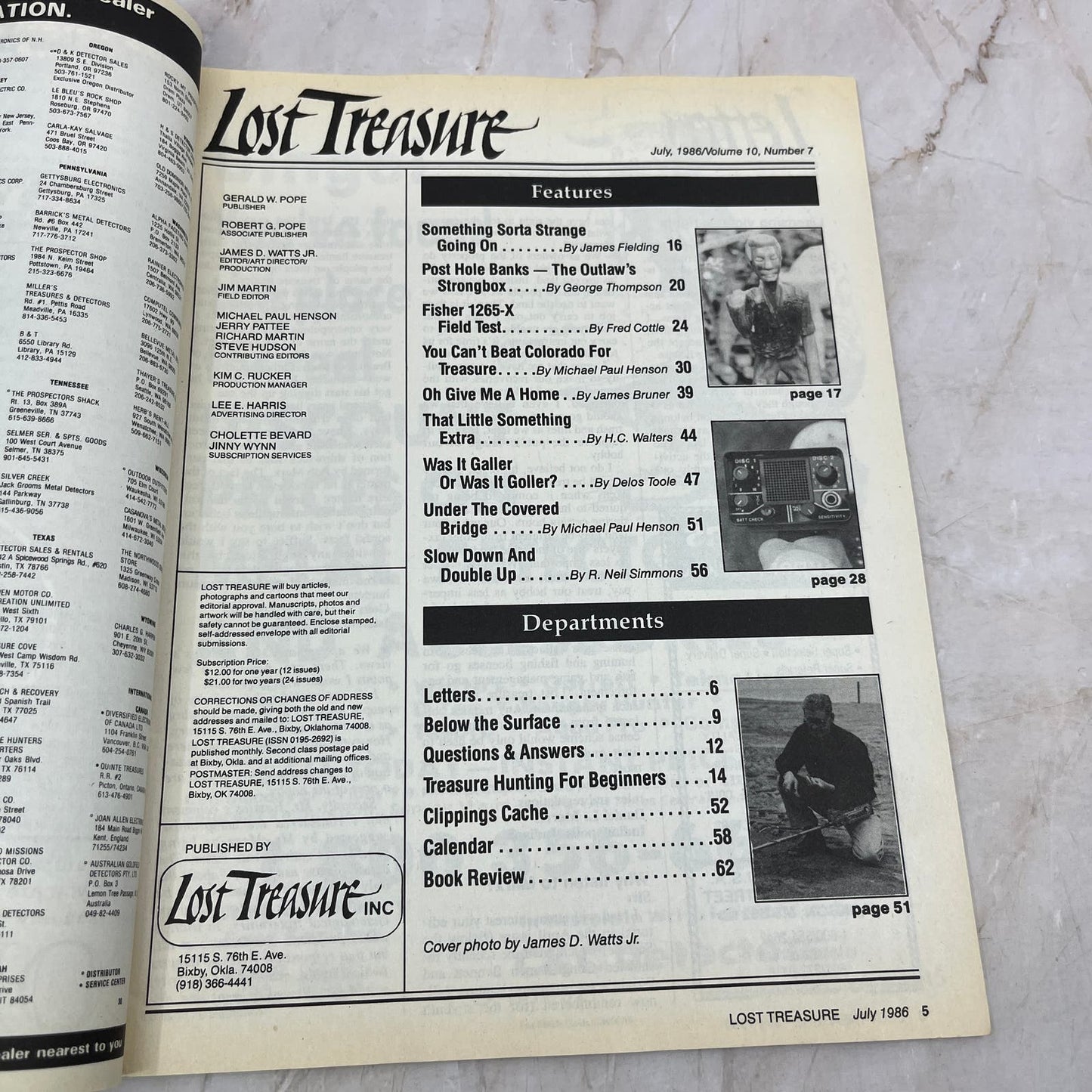 1986 July - Lost Treasure Magazine - Treasure Hunting Gold Prospecting M15