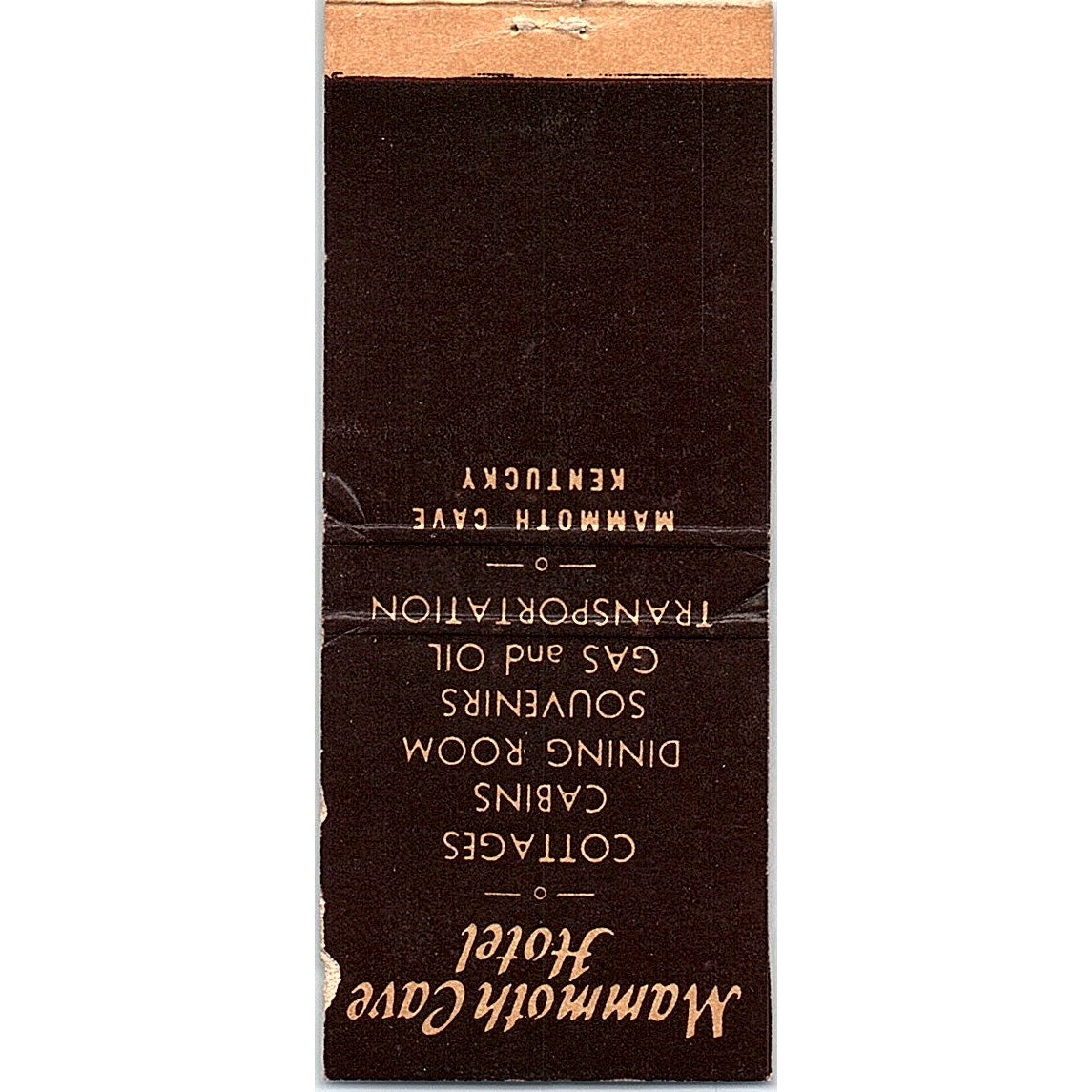 Mammoth Cave Hotel Kentucky Vintage Matchbook Cover SF3-Y5