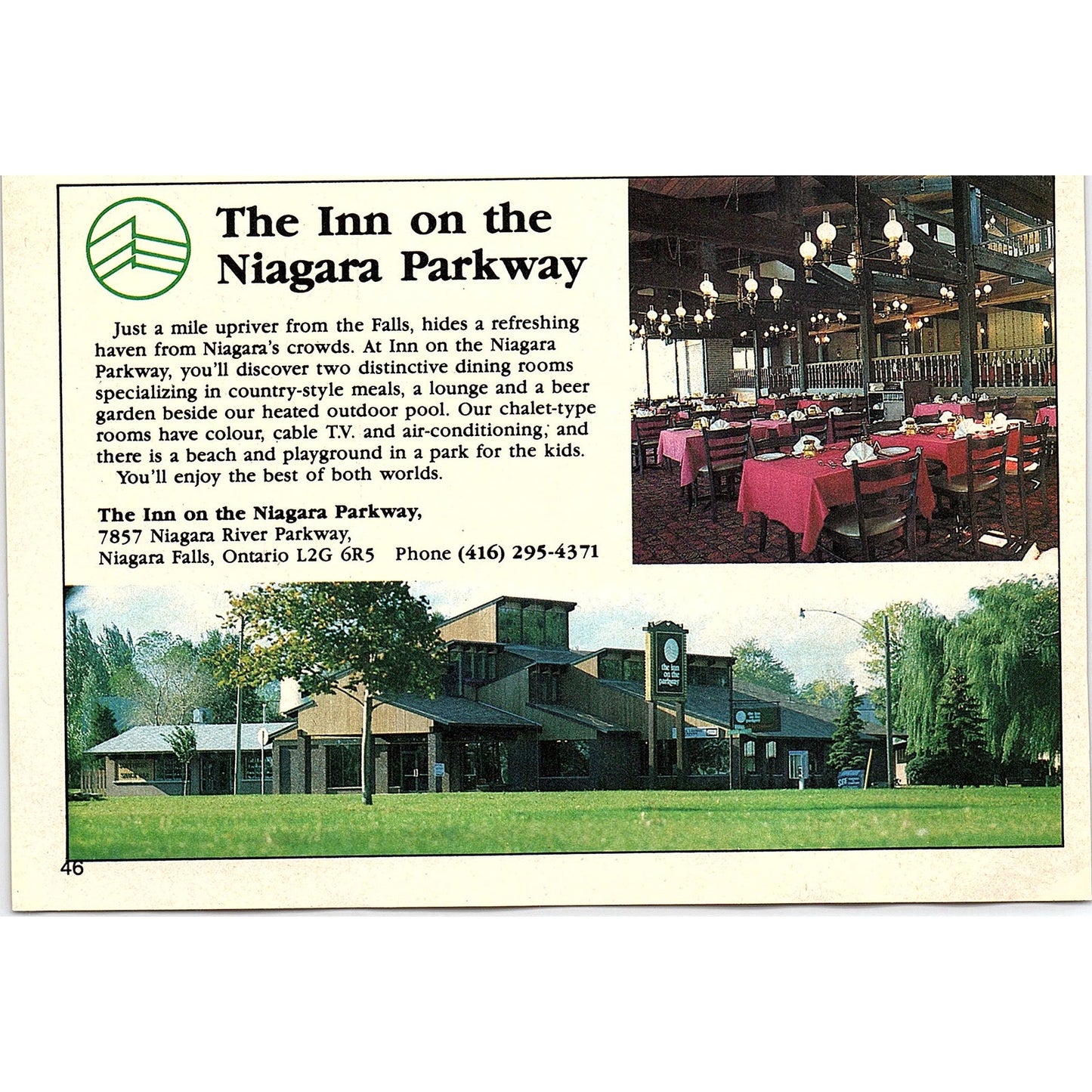 The Inn on the Niagara Parkway a refreshing haven Niagara Falls ON SAG4-3