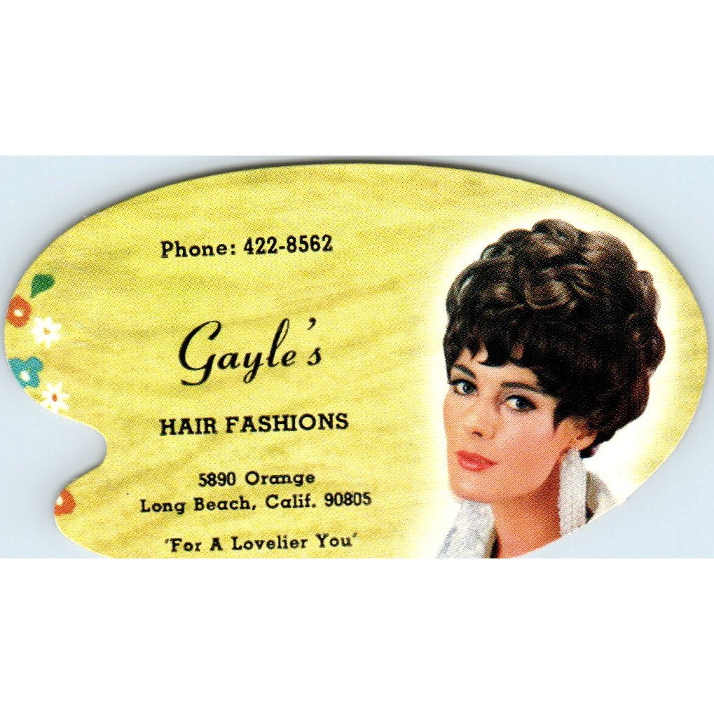 Gayle's air Fashions Long Beach California Vintage Business Card SE3-B6