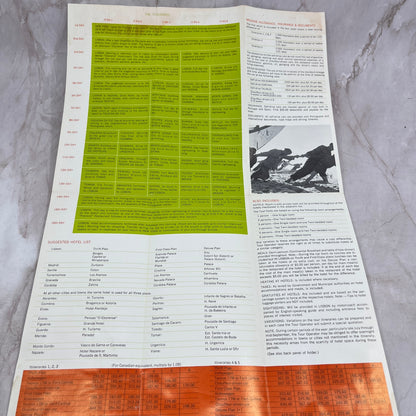 1965 Portugal Holiday SwissAir Timetables Travel Guide Fold Out Brochure TG7-EK