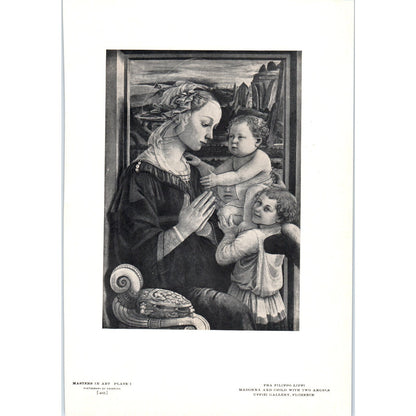Madonna and Child with Two Angels - Fra Filippo Lippi c1905 Art Print D16