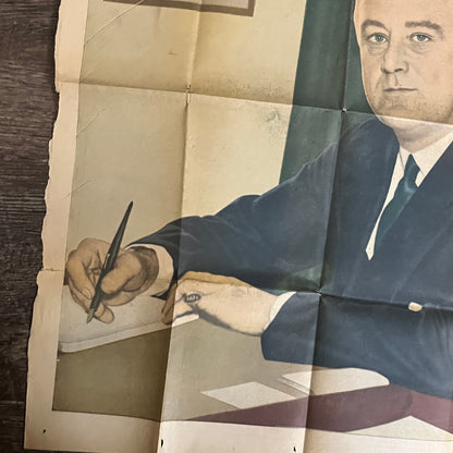 Portrait of Franklin Delano Roosevelt Los Angeles Examiner 1936 V1-9