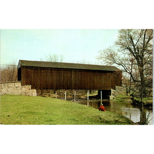 Pine Valley Bridge Bucks County PA Covered Bridge Postcard PC5