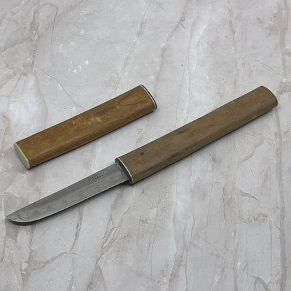 Vintage Miniature Japanese Samurai Letter Opener With Bamboo Scabbard SB3