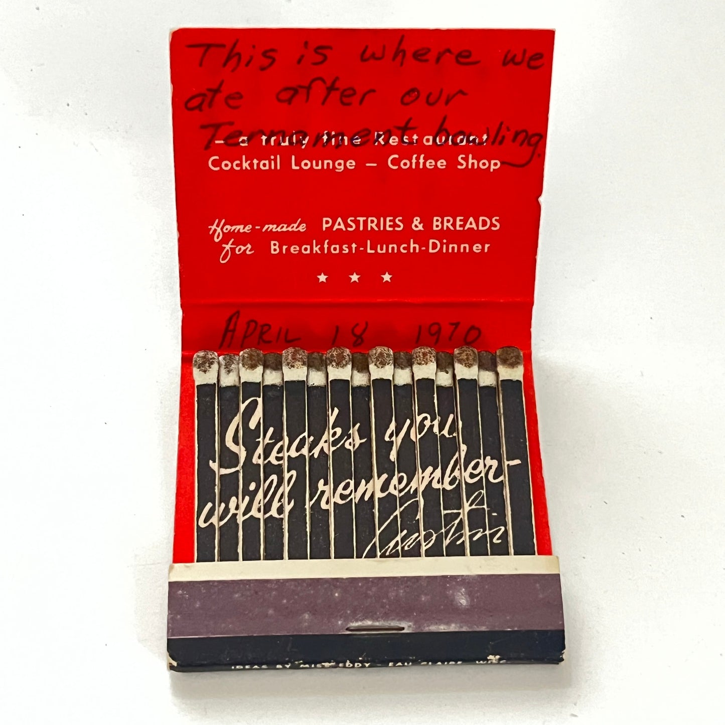 Austin's White House Eau Claire WI Feature Matches Vintage Matchbook SF4-M1