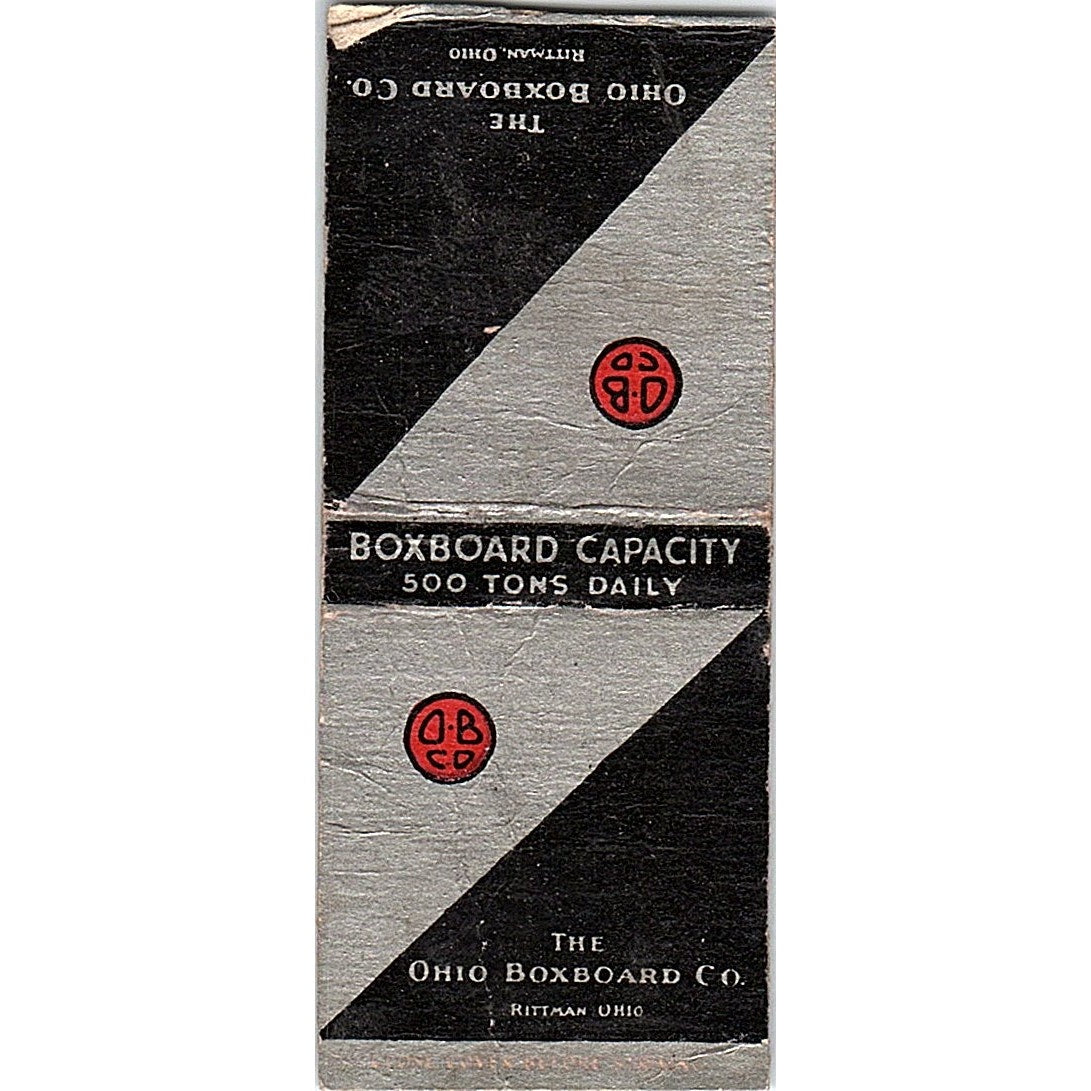 The Ohio Boxboard Co Rittman OH Vintage Matchbook Cover SC7-Y4