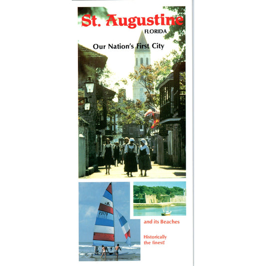 Vintage St. Augustine Florida Our Nation's First City Tourist Leaflet H5-5