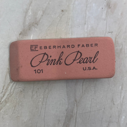 Vintage EF Eberhard Faber Pink Pearl 101 Eraser SB8