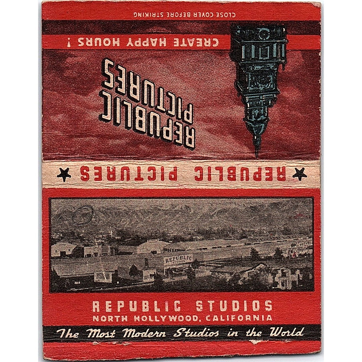 Republic Pictures Murder in the Music Hall Hollywood Large Matchbook TH2-Y2