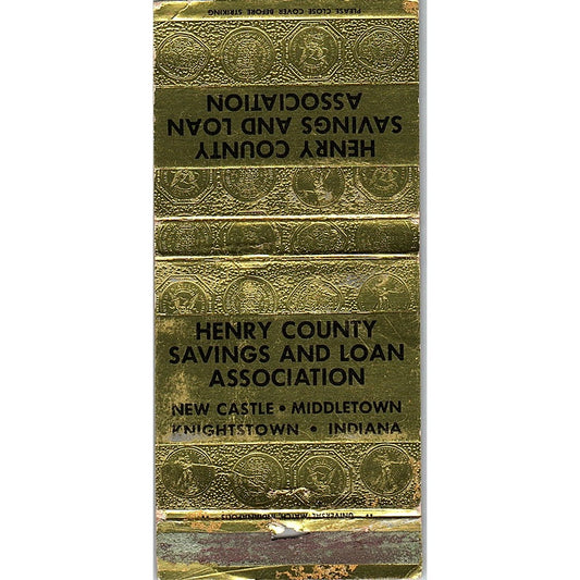 Henry County Savings and Loan Indiana Vintage Matchbook MM5-8