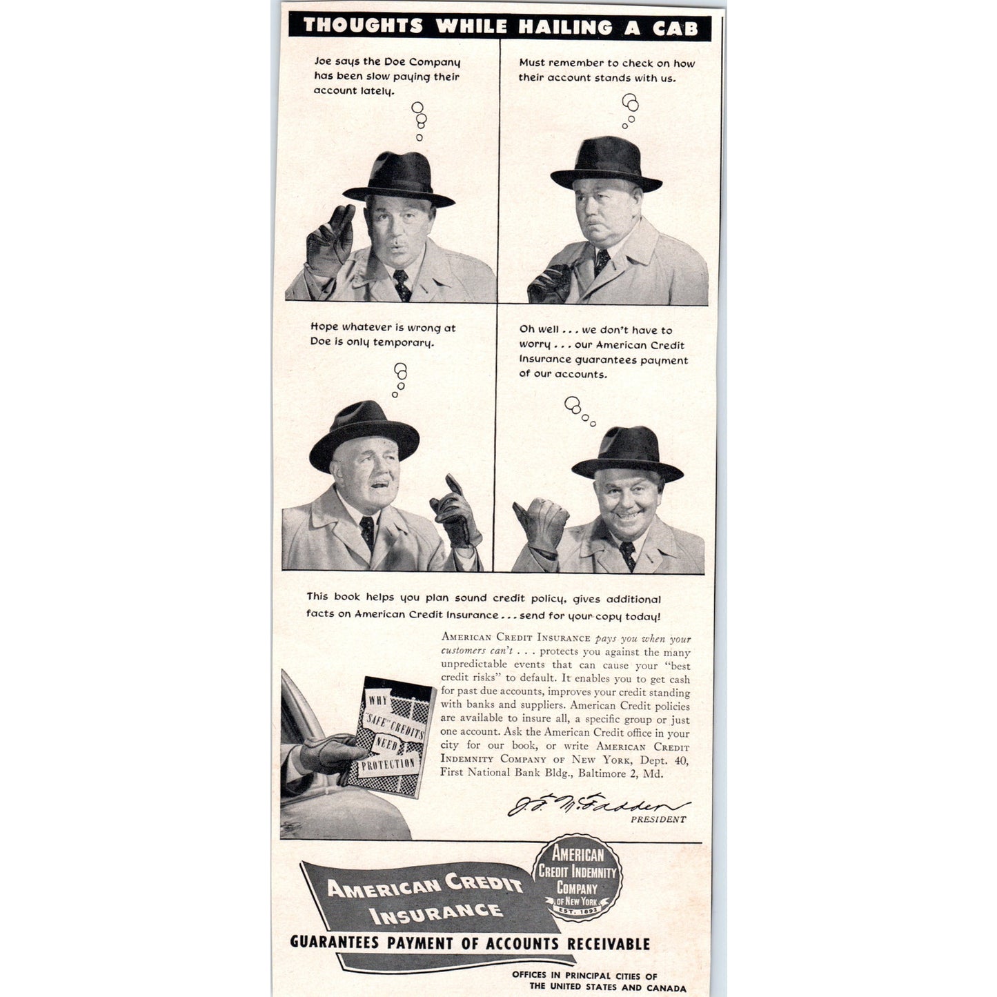 American Credit Indemnity Company of New York 1951 Magazine Ad D17