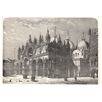Church of St. Mark Venice 1911 Engraving Print AF5-7