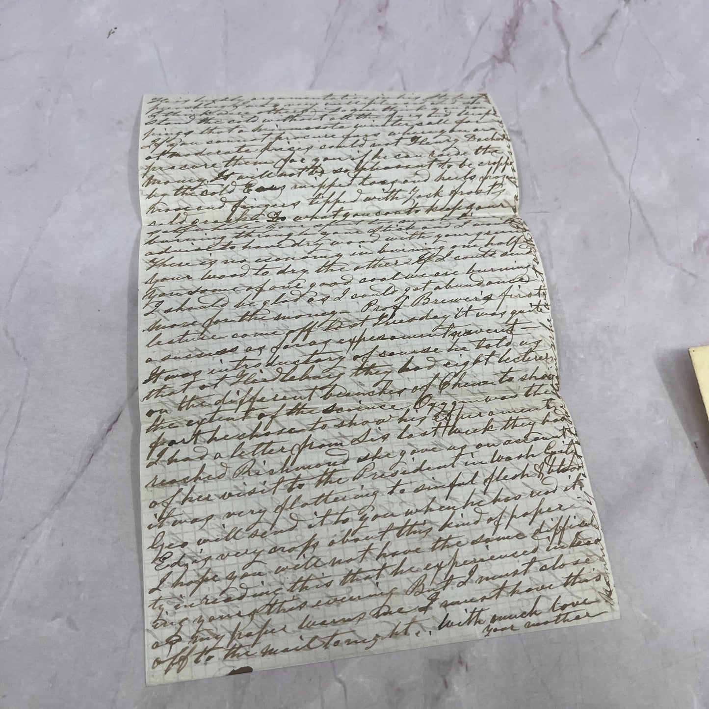 1859 Handwritten Letter St. Paul MN From Mother to Robert P. Lewis TB8-OD