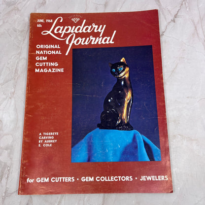 Tiger Eye Carving Aubrey E. Cole - Lapidary Journal Magazine - Jun 1968 M25