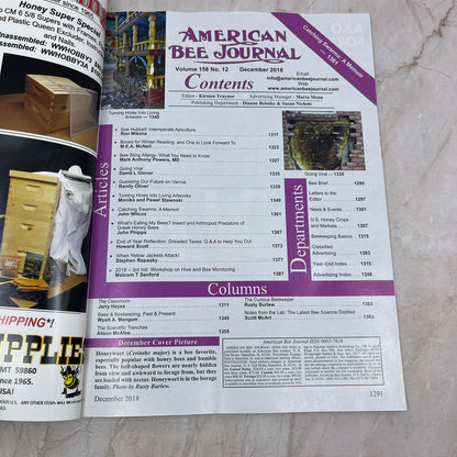 2018 Dec American Bee Journal Magazine Bees Beekeeping Honey M8