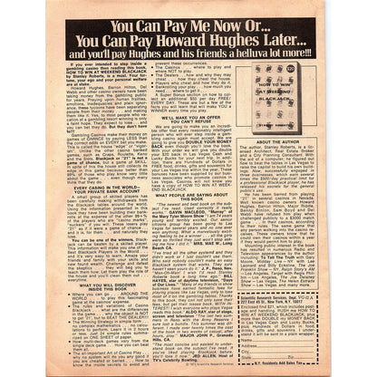 Fear No Man Ever Again - Joe Weider Self Defense Norwood NJ 1974 Ad AG1-10