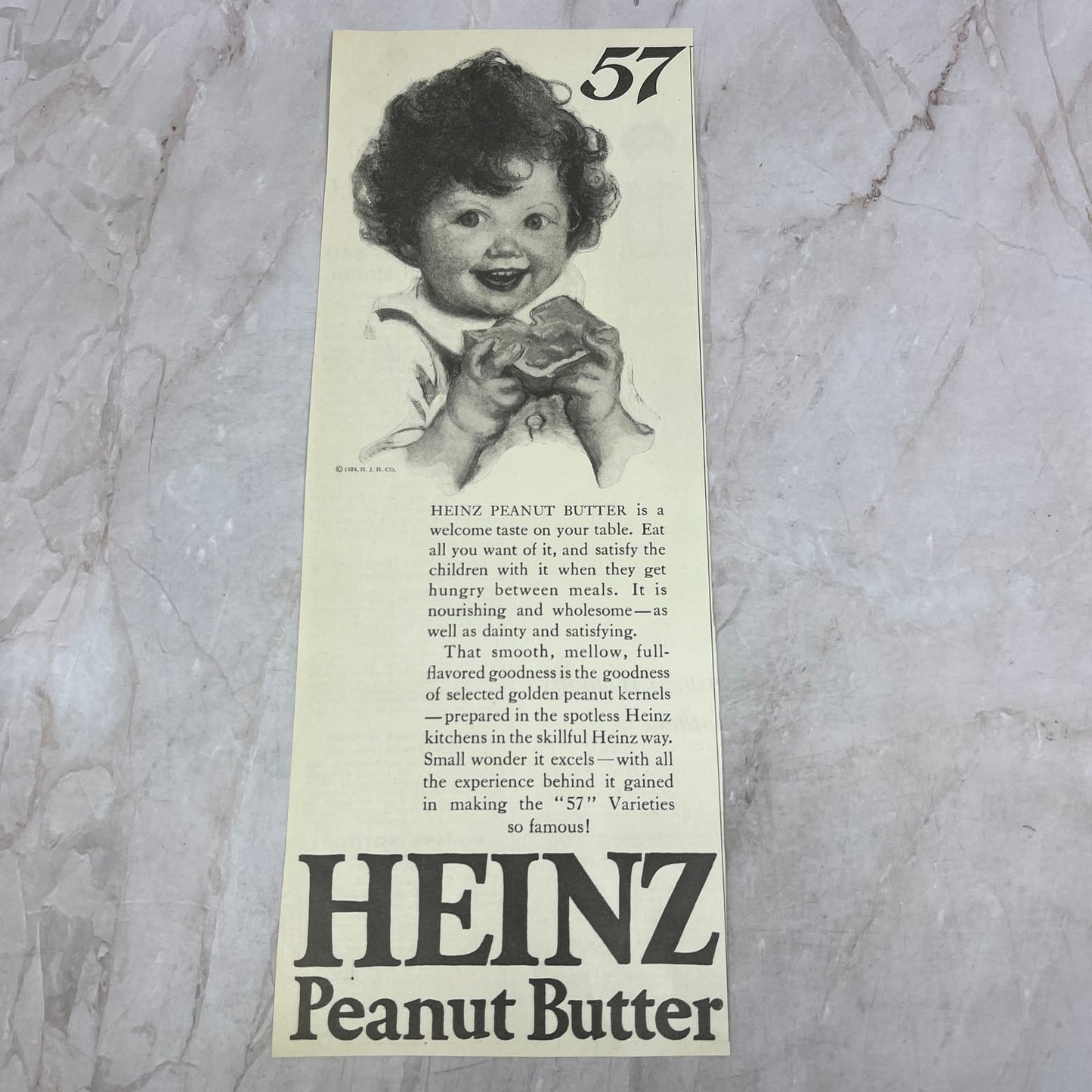 Heinz Peanut Butter 1924 Magazine Ad FL6-11