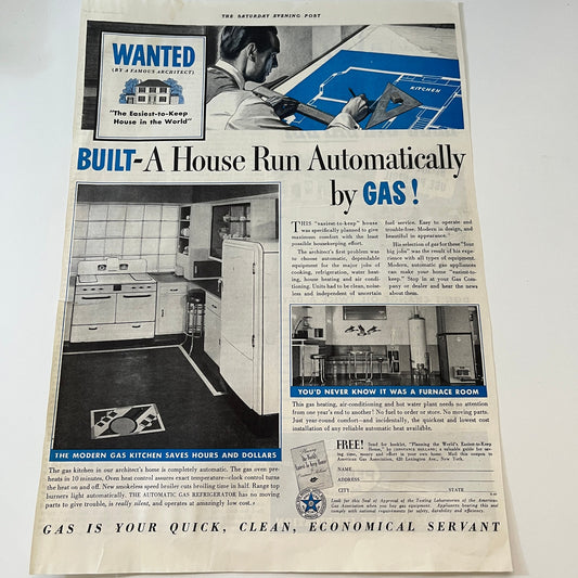 American Gas Association 420 Lexington Ave, NYC 1937 Ad SV1-6