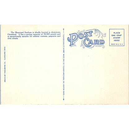 Crowd Leaving Municipal Stadium Cleveland Ohio Vintage Postcard PC8