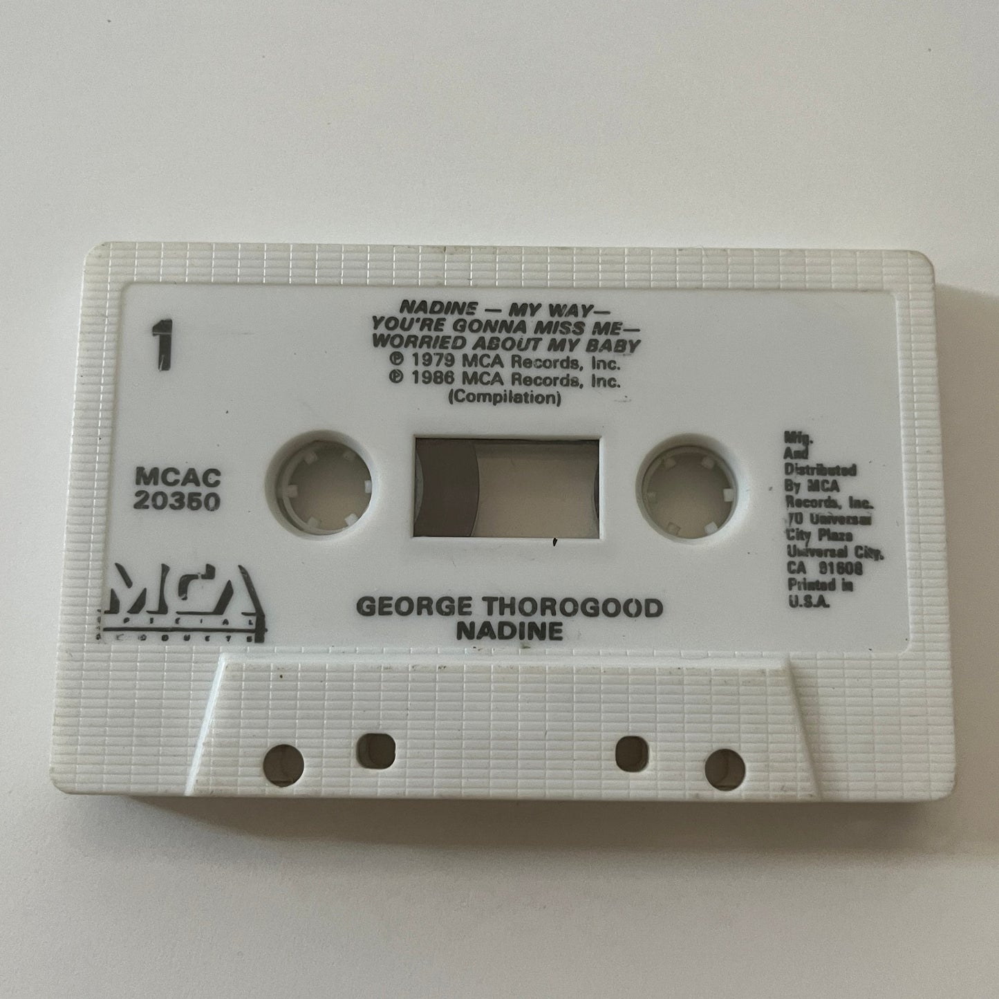 George Thorogood - Nadine Cassette Tape TB6-OT1