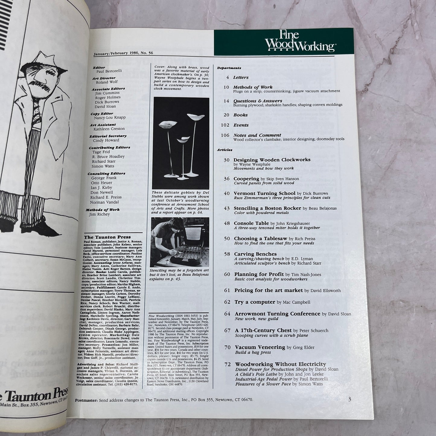 Wooden Clocks - Jan/Feb 1986 - Taunton's Fine Woodworking Magazine M32