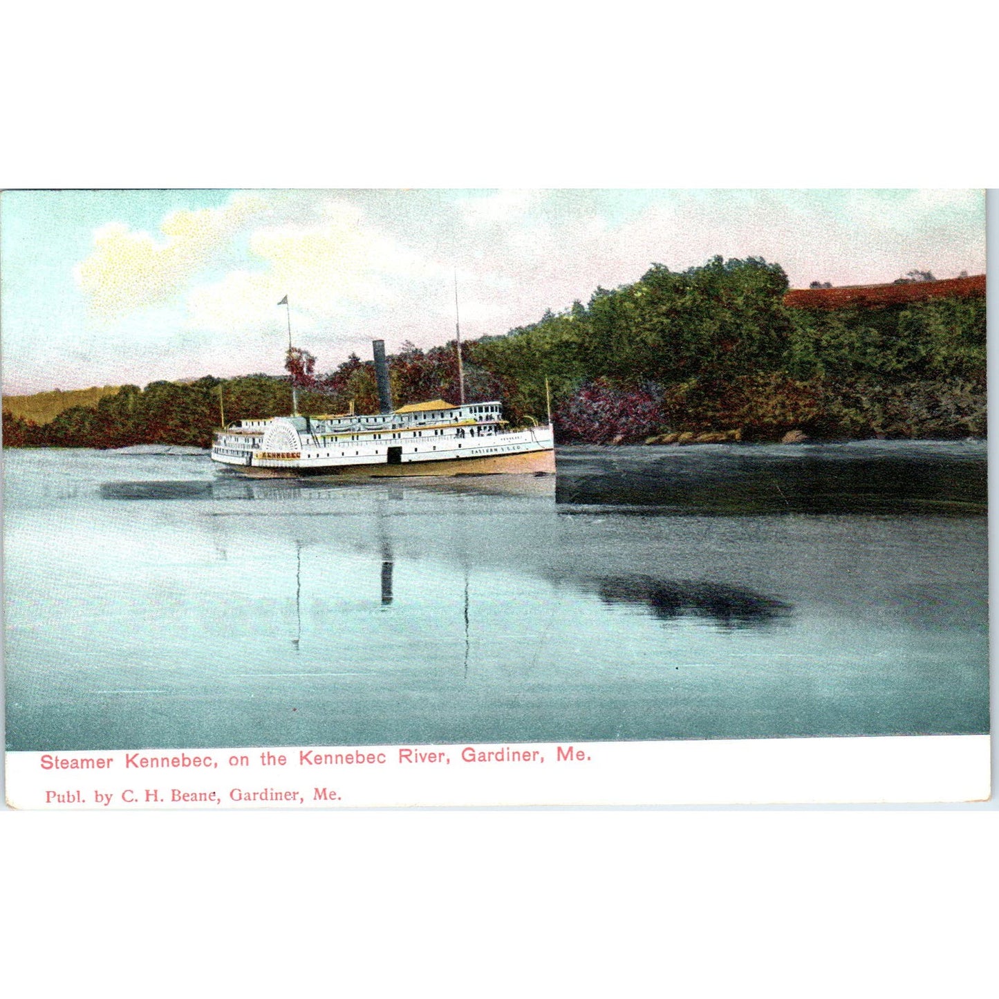 c1905 Steamer Kennebec Gardiner Maine Unused Original Postcard PC10