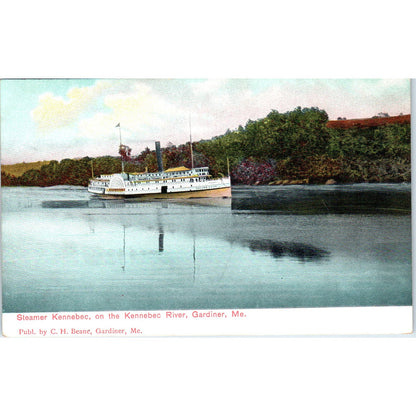 c1905 Steamer Kennebec Gardiner Maine Unused Original Postcard PC10