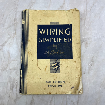 Wiring Simplified H.P. Richter 1954 Electrical Code Wiring 25th Ed. Manual TG9