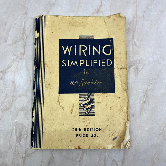 Wiring Simplified H.P. Richter 1954 Electrical Code Wiring 25th Ed. Manual TG9