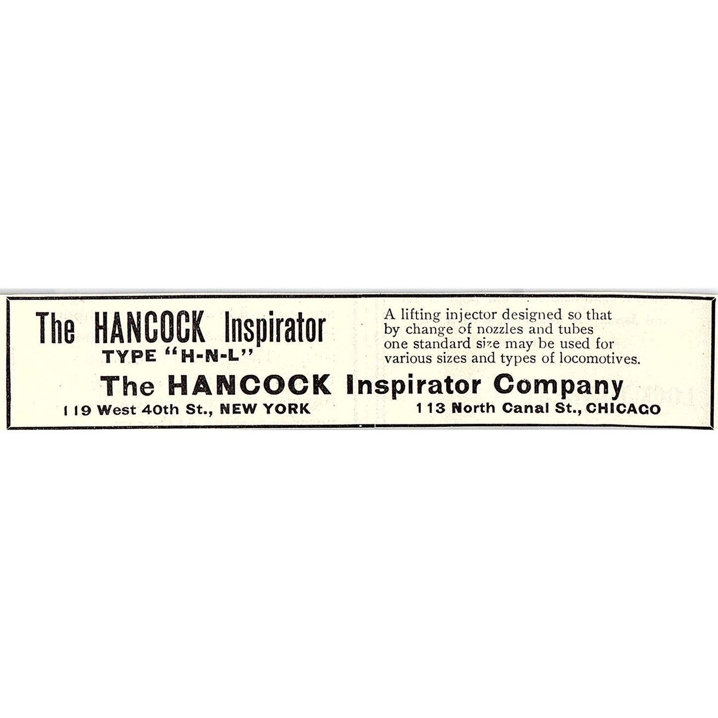 The Hancock Inspirator Company Chicago NY 1914 Original Ad AF3-10