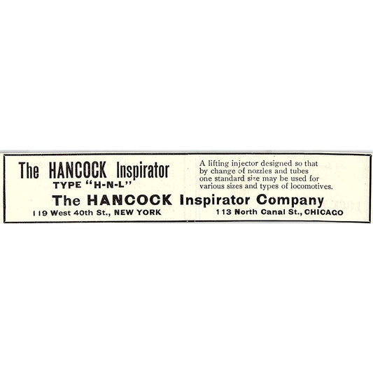 The Hancock Inspirator Company Chicago NY 1914 Original Ad AF3-10