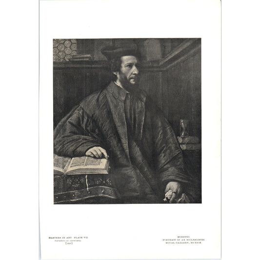Portrait of an Ecclesiastic - Moretto 1908 Victorian Art Print AB8-MA11