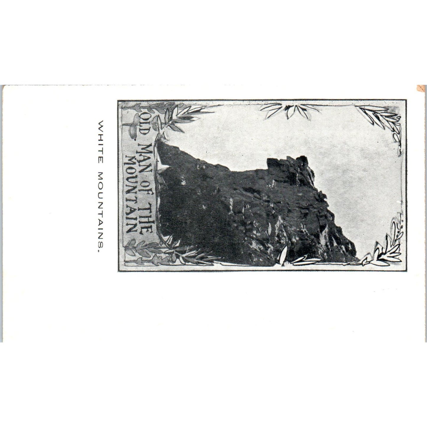 c1905 Old Man of the Mountain White Mountains Original Postcard PC9