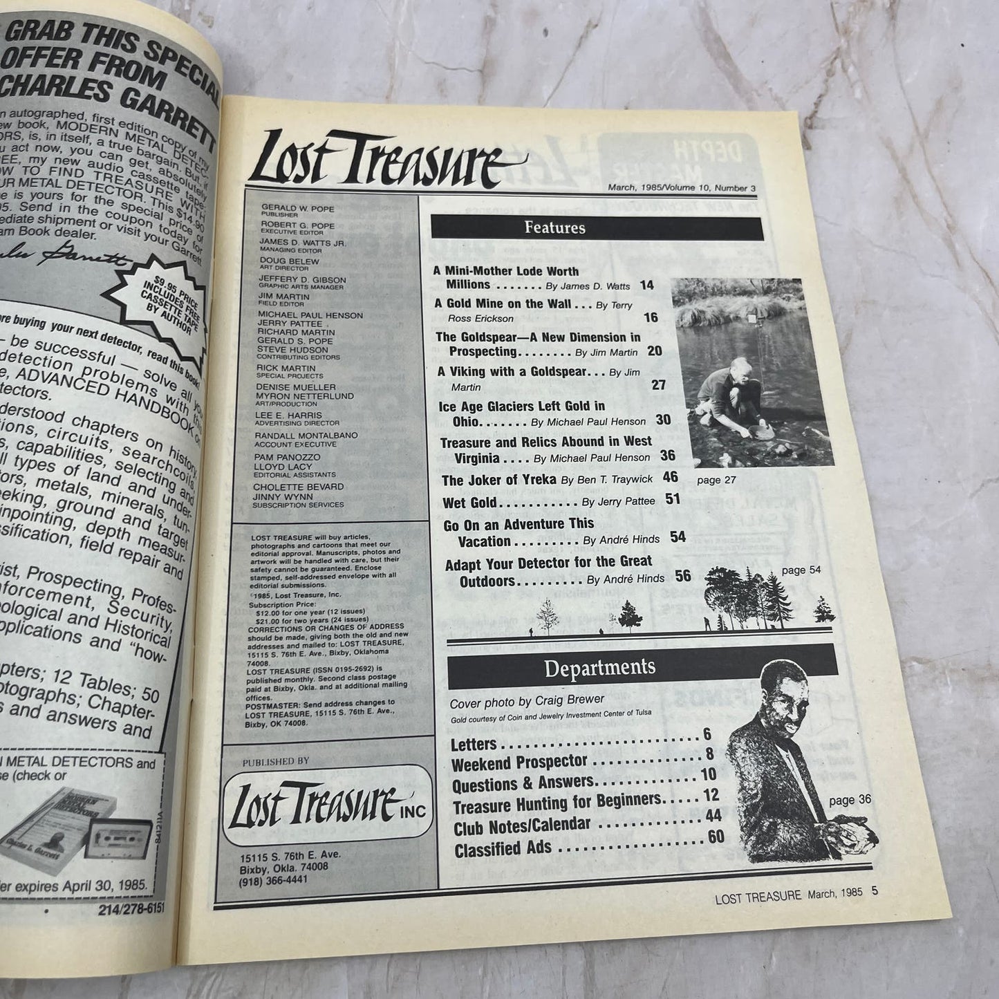 1985 March - Lost Treasure Magazine - Treasure Hunting Gold Prospecting M15