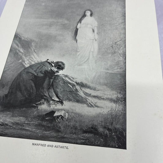 Manfred and Astarte Antique 8.5x11.5" Engraving Art Print V20