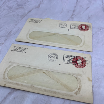 1920s Lot L.H. Parke Co Front St. Philadelphia PA Postal Cover Envelopes L4-4-7