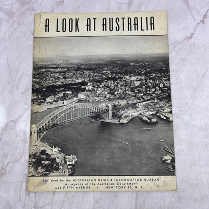 1951 A Look At Australia Tourist Travel Guide Book TJ5-E1