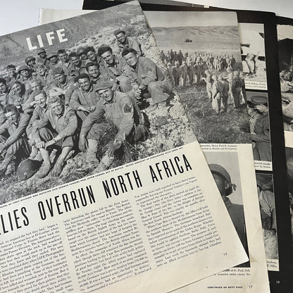 Allies Overrun North Africa 1st Division 4 Pages 1940s WWII Era Article V29-5