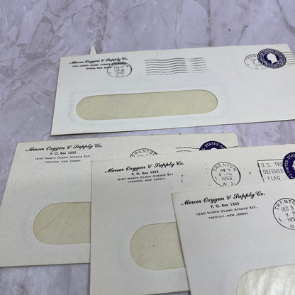 1950s Lot Mercer Oxygen & Supply Co Trenton NJ Postal Cover Envelopes L4-4-17