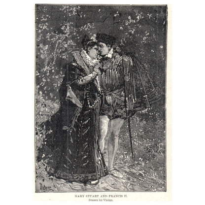 Mary Stuart and Francis II Vierge 1911 Engraving Print AF5-9