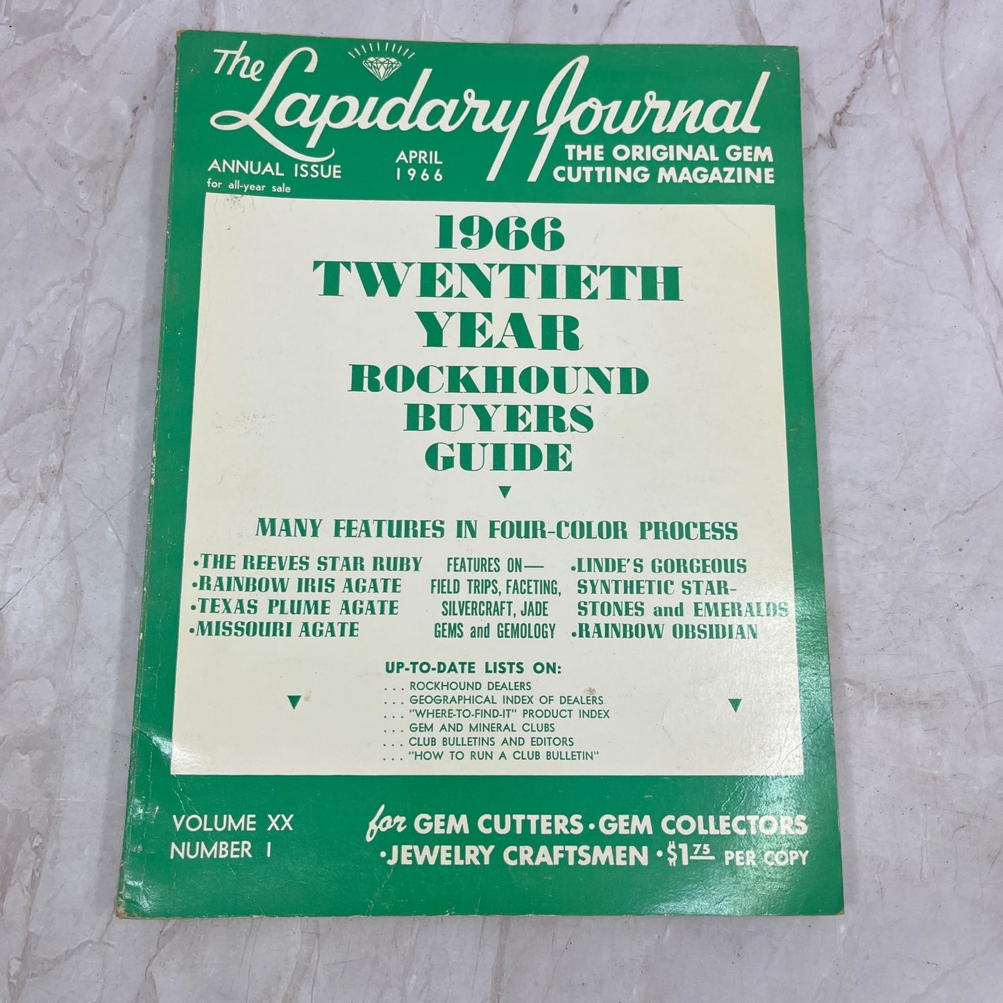 20th Year Rockhound Buyers Guide - Lapidary Journal Magazine - Apr 1966 M23