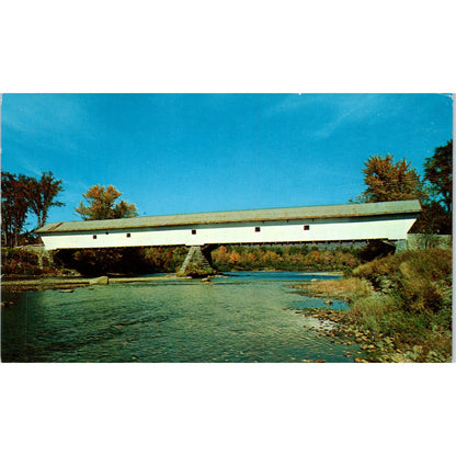 Smith Bridge Saco River Conway New Hampshire Covered Bridge Postcard PC3