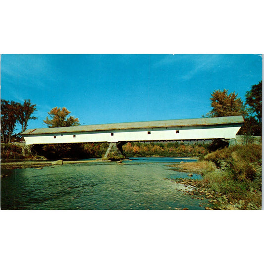 Smith Bridge Saco River Conway New Hampshire Covered Bridge Postcard PC3
