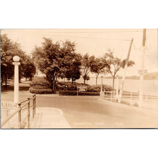 Eagle Point Park Clinton IA Where The West Begins Antique RPPC Postcard AI9-M25