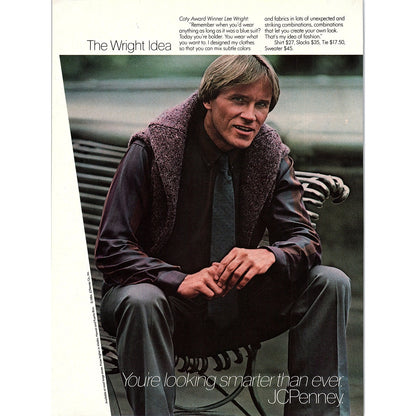 JCPenney Coty Award Winner Lee Wright 1984 Ad AF8-4