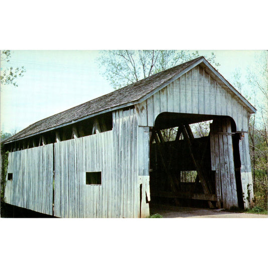 Snow Hill Bridge Franklin County Indiana Covered Bridge Postcard PC6